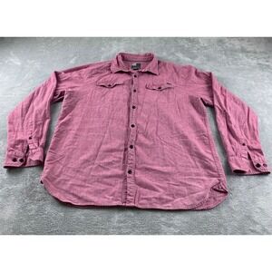 ONeill Mens Button Up Shirt Long Sleeve Casual Top Rose Size L